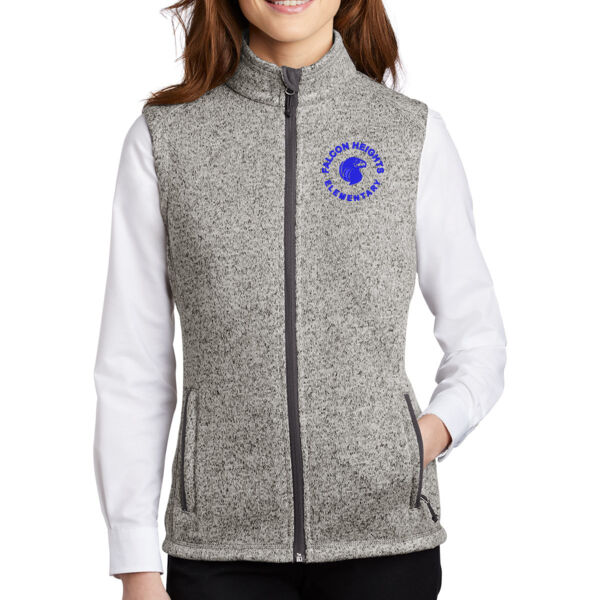 Port Authority ® Ladies Sweater Fleece Vest - Embroidered Logo Thumbnail