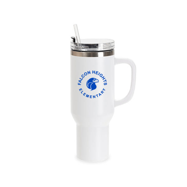 40 Oz. Tumbler with Handle - UV Transfer Logo Thumbnail