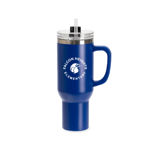 40 Oz. Tumbler with Handle - UV Transfer Logo Thumbnail