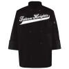 Ten Pearl Button Black Chef Coat Thumbnail